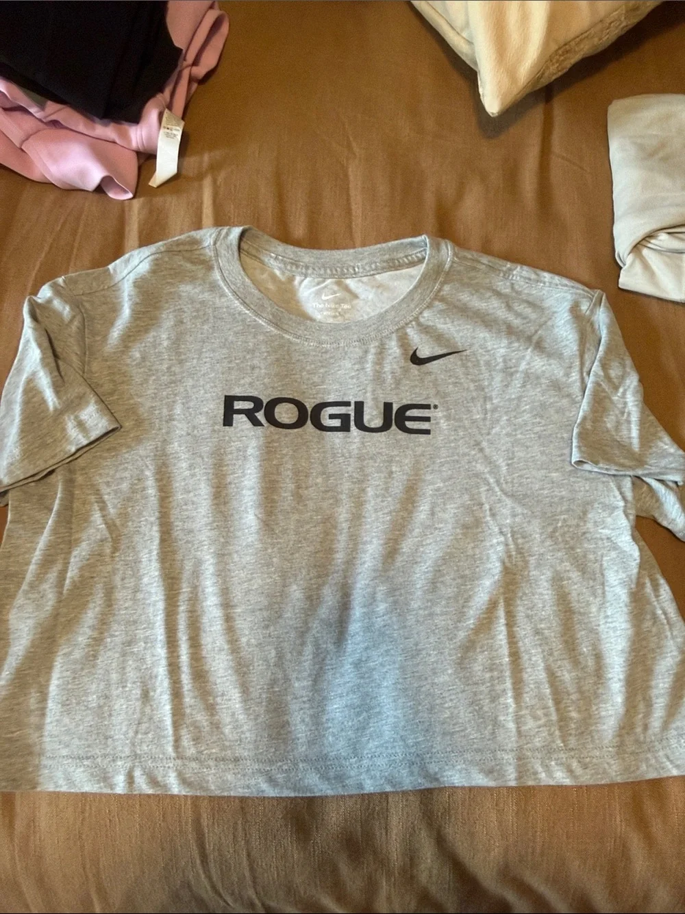 Nike Grey Rogue crop T shirt